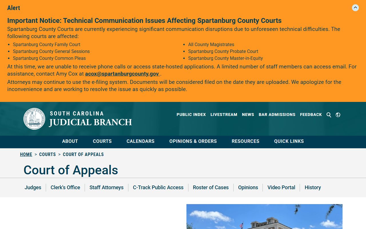 South Carolina Court of Appeals overview