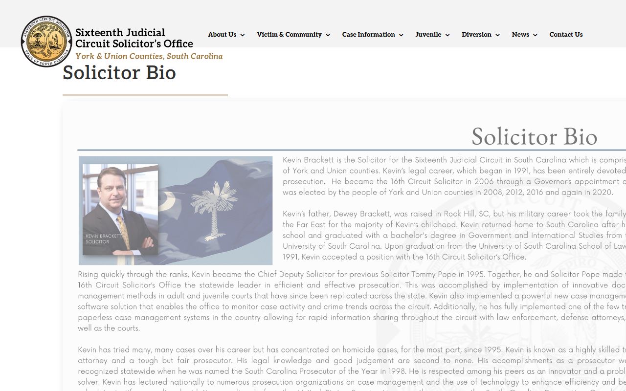 Sixteenth Circuit Solicitor biography