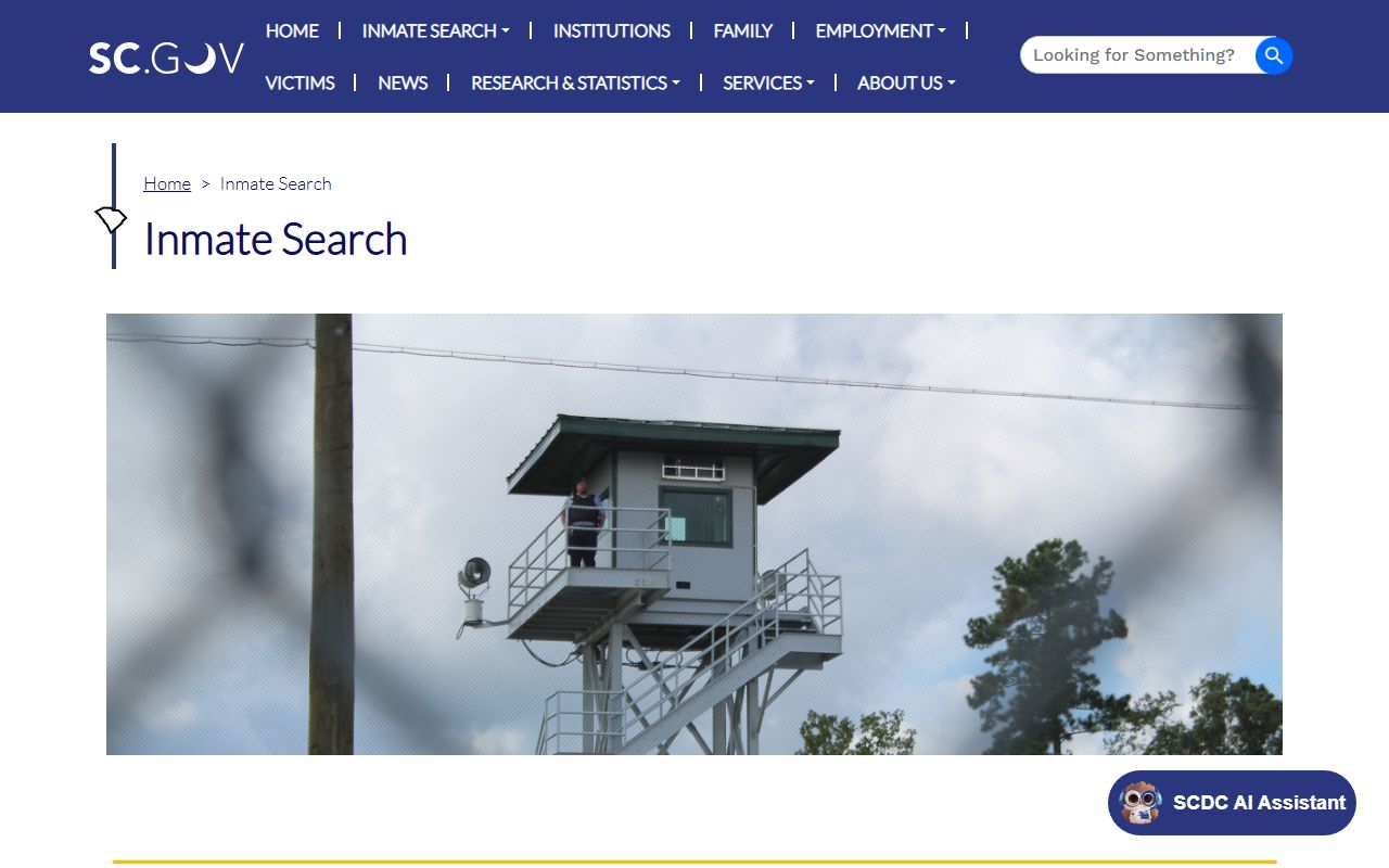 Union County inmate records SCDC search disclaimer