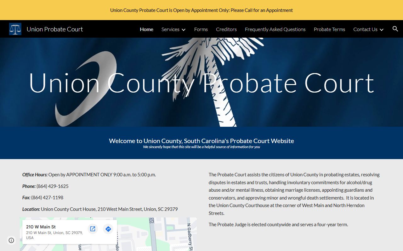 Union County probate records Probate Court homepage
